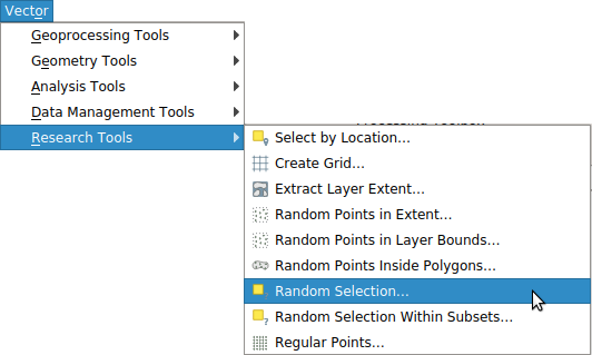 Select some centroids randomly using QGIS.
